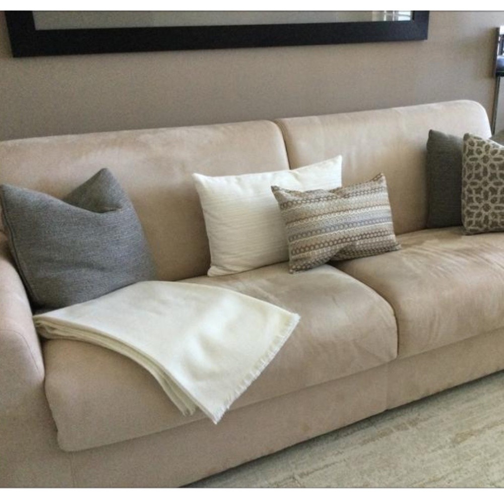 NEW Hudson Park Collection Cashmere/Lambswool Throw IVORY - 100% Exc. MSR…